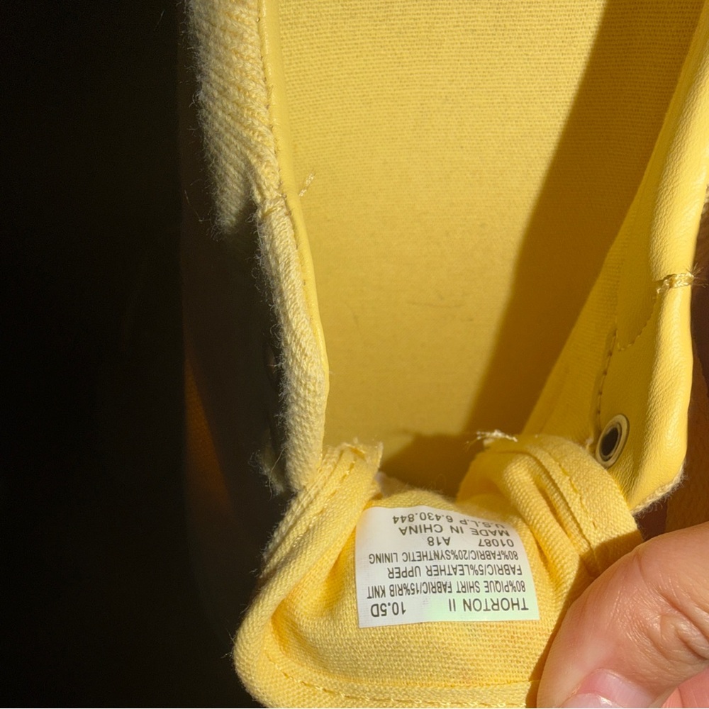Polo Yellow Canvas Low-Top Sneakers - Picture 5 of 5